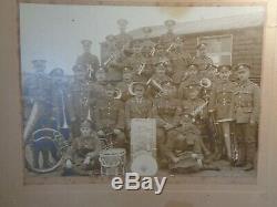 RARE OLIVE EDIS WW1 12th Reserve Btn Essex Regiment British Military Band Photo