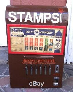RARE Original Vintage British UK Stamp Stamps Vending Machine Coin Operated