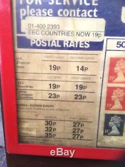 RARE Original Vintage British UK Stamp Stamps Vending Machine Coin Operated