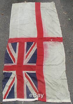 RARE! WWI BRITISH/GREAT BRITAIN/ENGLAND NAVY FLAG 9X4 Feet Size