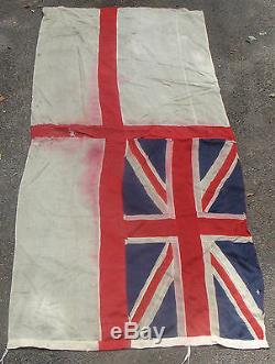 RARE! WWI BRITISH/GREAT BRITAIN/ENGLAND NAVY FLAG 9X4 Feet Size