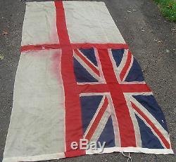 RARE! WWI BRITISH/GREAT BRITAIN/ENGLAND NAVY FLAG 9X4 Feet Size