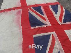 RARE! WWI BRITISH/GREAT BRITAIN/ENGLAND NAVY FLAG 9X4 Feet Size