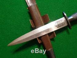 RARE c. 1940's Wilkinson 2nd Pattern Fairbairn-Sykes Commando Knife Scroll Etch