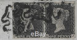 RARE penny black PAIR on year 1840 cover plate 8 margins GOOD to FINE