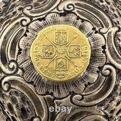 Rare 1718 Great Britain George I Gold 1/4 Guinea Coin In A Toddy Punch Ladle