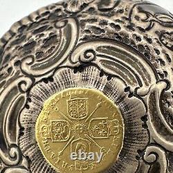 Rare 1718 Great Britain George I Gold 1/4 Guinea Coin In A Toddy Punch Ladle