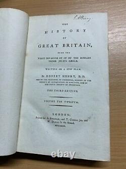 Rare 1799 History Of Great Britain 1485-1547 Robert Henry Vol 12 Book (p5)