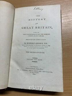 Rare 1800 History Of Great Britain 1066-1216 Robert Henry Vol 5 Book (p5)