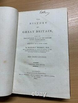 Rare 1800 History Of Great Britain 1066-1216 Robert Henry Vol 6 Book (p5)