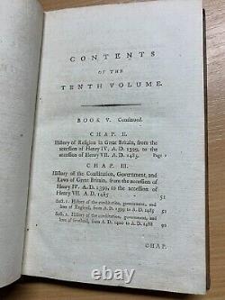 Rare 1800 History Of Great Britain 1399-1485 Robert Henry Vol 10 Book (p5)