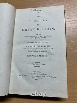 Rare 1800 History Of Great Britain 449-1066 Robert Henry Vol 3 Book (p5)