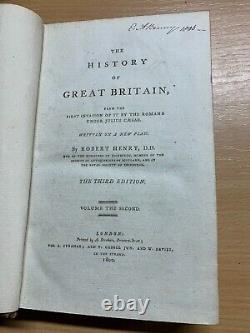 Rare 1800 History Of Great Britain 55 Bce-449ad Fold Out Maps Vol 2 Book (p5)