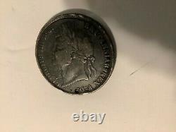Rare 1821 Uk Great Britain George IV Georgius IIII Crown Silver Coin