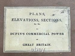 Rare 1824 DUPIN'S COMMERCIAL POWER of GREAT BRITAIN Plans Elevations ENGRAVINGS