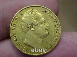 Rare 1832 Great Britain Gold Sovereign William IV 2nd Bust S-3829b Km-717 Shield
