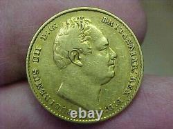 Rare 1832 Great Britain Gold Sovereign William IV 2nd Bust S-3829b Km-717 Shield