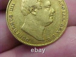 Rare 1832 Great Britain Gold Sovereign William IV 2nd Bust S-3829b Km-717 Shield