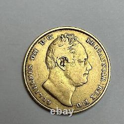 Rare 1836 Great Britain George IV Gold Sovereign Very Fine Details B14