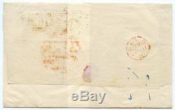 Rare 1859 cover Cardiff to St Petersburg, Russia, with strip 3 x 4d carmine