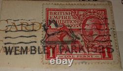 Rare 1925 1d One Penny Stamp KGV British Empire Exhibition Pmk Wembly Park