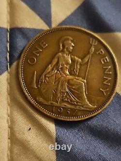 Rare 1937 Great Britain George VI One Penny