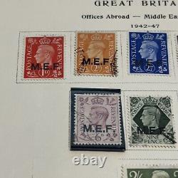 Rare 1942-1947 Great Britain Middle East Forces M. E. F. Overprint M&u Stamps Lot