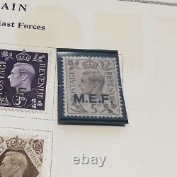 Rare 1942-1947 Great Britain Middle East Forces M. E. F. Overprint M&u Stamps Lot