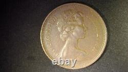 Rare 1971 Queen Elizabeth II NEW PENCE 2 Coin UK (GREAT BRITAIN)