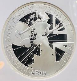 Rare 2017 Great Britain 20 oz £250 Britannia Silver Coin NGC PF69 UC 20th Anniv