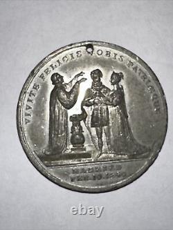 Rare Antique 1840 Great Britain QUEEN VICTORIA & Prince ALBERT Marriage Medal