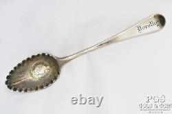 Rare Antique Silver Spoon Real Coin 1687 Great Britain James II Two Pence 21677