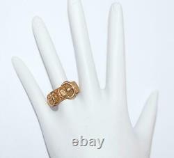 Rare Antique Victorian c. 1885 18K Gold Buckle Ring, Heavier 7.1g, Size 8