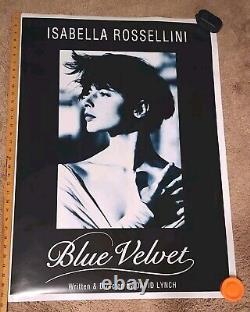 Rare BLUE VELVET Movie Poster Isabella Rossellini Good Condition Great Britain