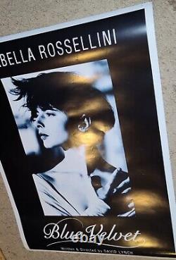 Rare BLUE VELVET Movie Poster Isabella Rossellini Good Condition Great Britain