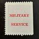 Rare Britain Monthly Dues In Advance Stamp, Red Military Service Overprint