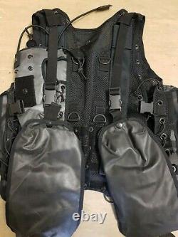 Rare British Army SAS SBS UKSF MCT CACH Black Tactical Vest With Pouches Large L