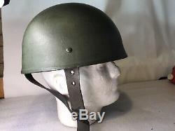 Rare British MKI WWII Paratrooper Helmet With Leather Chin Strap 1943