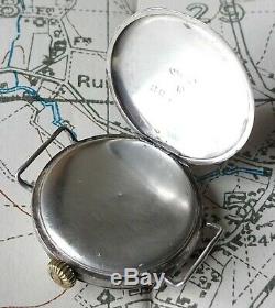 Rare Early Irish Silver Trench Watch Dimier Swiss Hallmarked Army Military Ww1