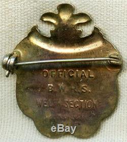 Rare Early WWII British War Relief Service Welsh Section Donation Badge