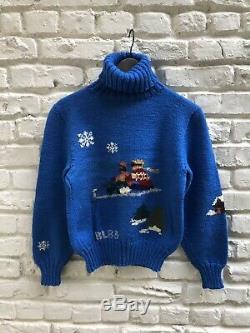 Rare Find RALPH LAUREN VTG 1983 Ski Winter Scene Wool Sweater, Great Britain, M