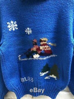 Rare Find RALPH LAUREN VTG 1983 Ski Winter Scene Wool Sweater, Great Britain, M