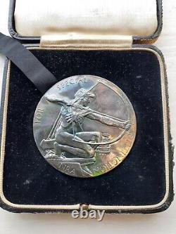 Rare Great Britain NRA Kings Trophy Competition Silver Shooting Medal