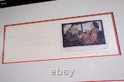 Rare Hand-Colored Drypoint Etching by Elyse Ashe-Lord Signed 1929 Great Britain