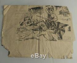 Rare Identified WWII Burma Chindit Grouping- Map, Japanese Leaflet, Postcard