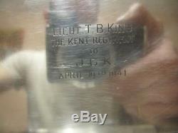 Rare Kent Regiment Uk 1941 Cigar Box Custom Made Wedding Gift Lieut. T. B. King