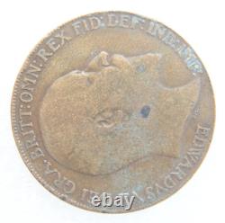 Rare Mint Error No Date King Edward VII Penny Coin Great Britain