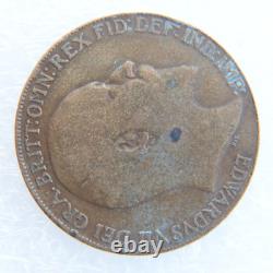 Rare Mint Error No Date King Edward VII Penny Coin Great Britain