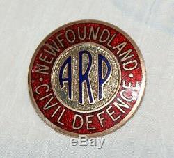 Rare Newfoundland Civil Defence Pin Air Raid Precautions Pre Confederation WW11