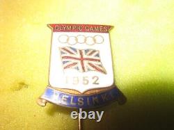Rare Old 1952 Olympic Games Helsinki Great Britain Team Enamel Stick Pin Badge